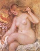 Pierre-Auguste Renoir Bather with Long Blonde Hair (mk09) oil painting reproduction